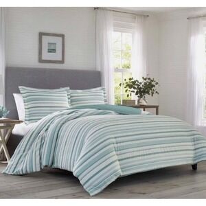 Tommy Bahama King Clearwater Cay Reversible Duvet Cover & Sham Set Blue